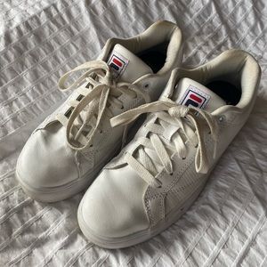White FILA Leather Sneakers Size 8